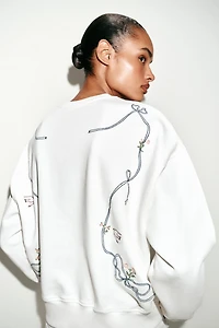 EMBROIDERED FLORAL SWEATSHIRT