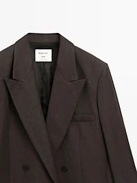 Blazer croisée en lin - STUDIO