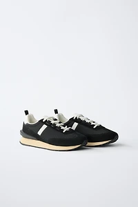 SPLIT LEATHER ATHLETIC SHOES