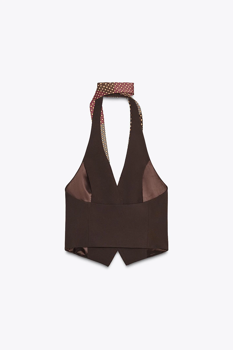 CHOKER TIE VEST TOP