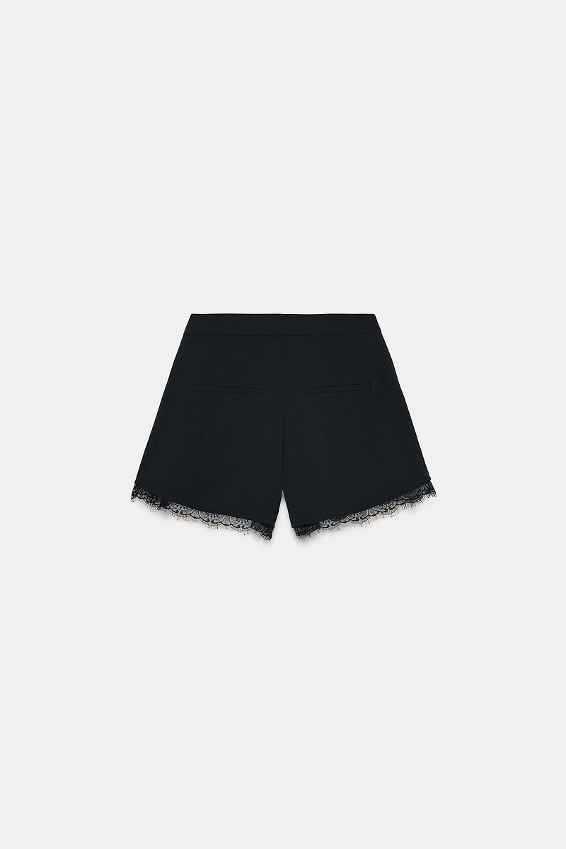 LACE TRIM SHORTS