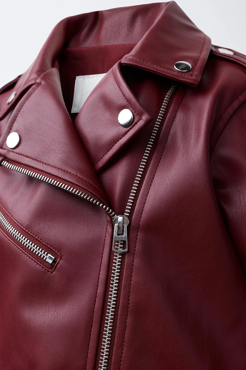 FAUX LEATHER BUCKLE JACKET