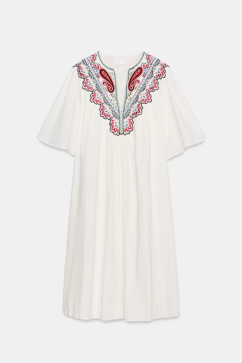 ZW COLLECTION EMBROIDERED MIDI DRESS