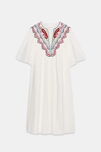 ZW COLLECTION EMBROIDERED MIDI DRESS