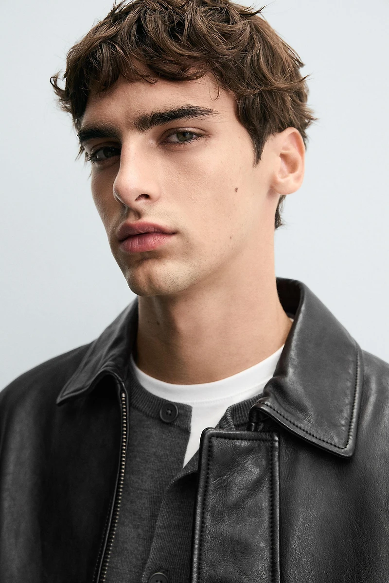 LEATHER POCKET JACKET