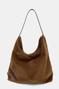 CORDUROY EFFECT TOTE BAG