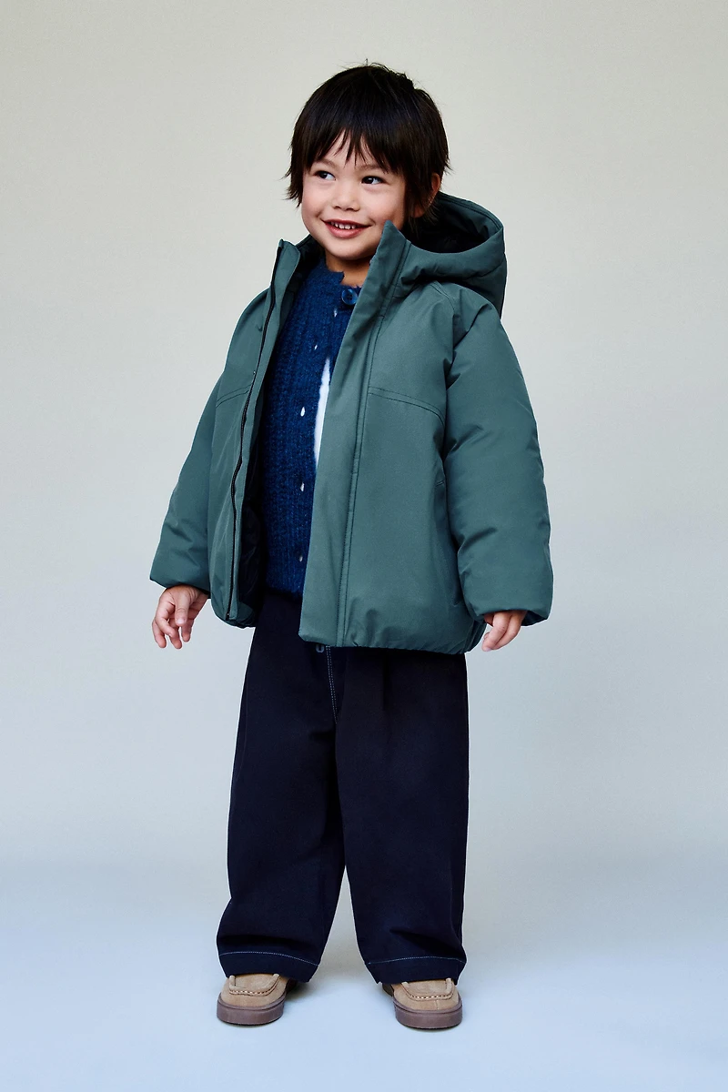 HOODED WATER REPELLENT PUFFER COAT