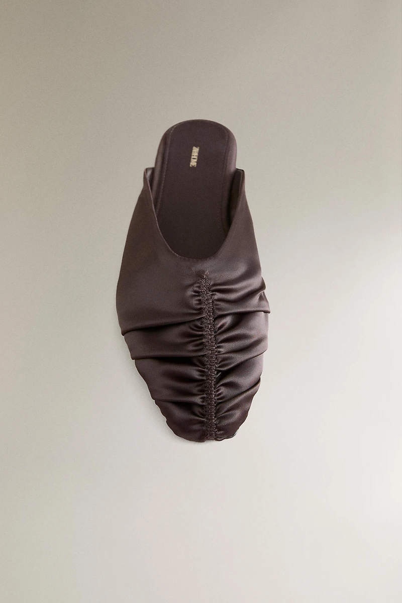 MULE PLISSÉE SATIN