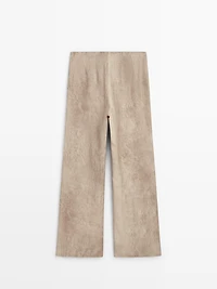 Pantalon fluide effet usé