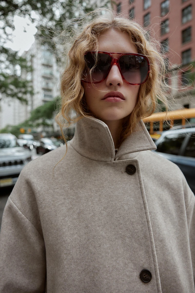 MANTEAU COL DOUBLE POSITION SOFT
