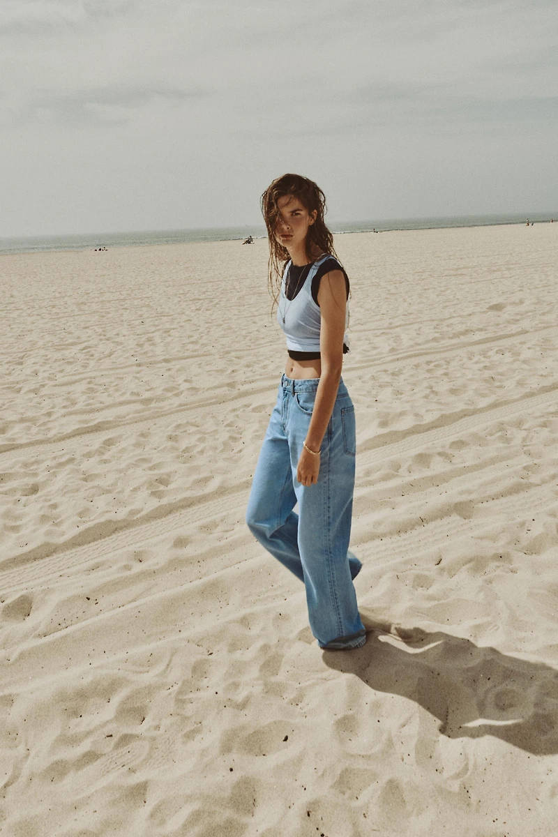 Z1975 HIGH WAIST STRAIGHT LONG LENGTH JEANS