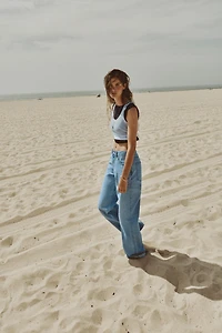 Z1975 HIGH WAIST STRAIGHT LONG LENGTH JEANS