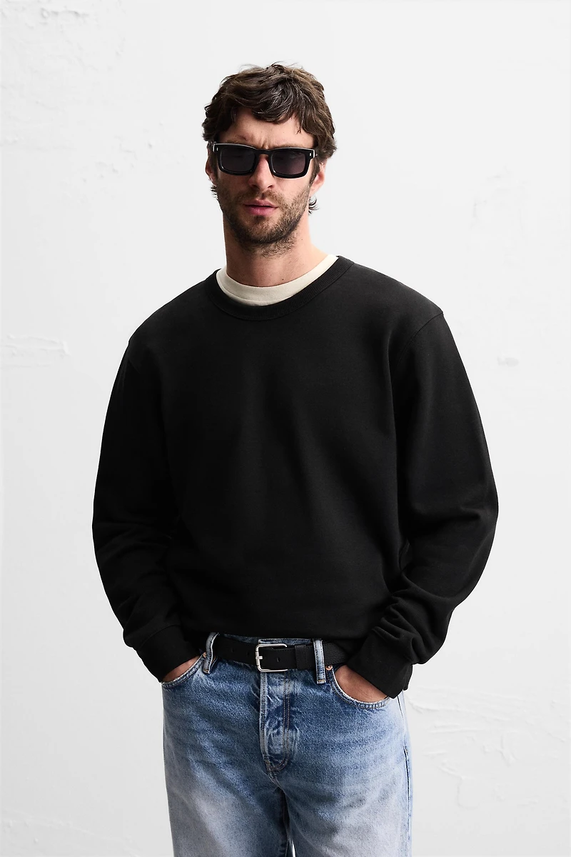 BASIC CREW NECK SWEATSHIRT