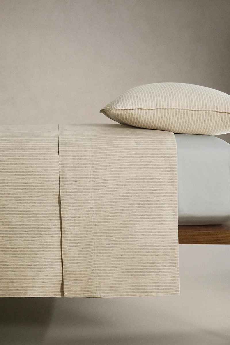 DYED THREAD STRIPED DUVET COVER