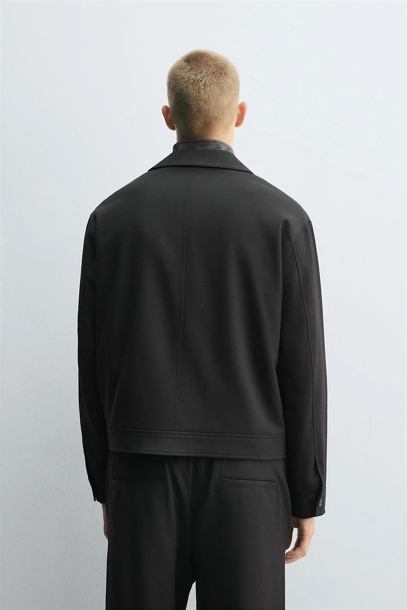 REGULAR FIT ZIP-UP OVERSHIRT