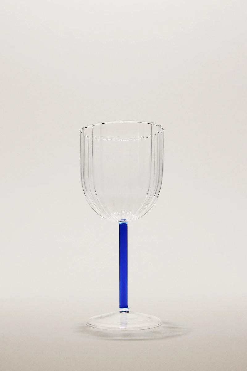BOROSILICATE GLASS WITH COLOURED STEM