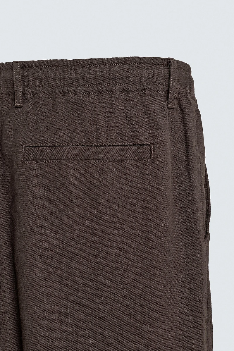 COTTON-LINEN RELAXED FIT PANTS