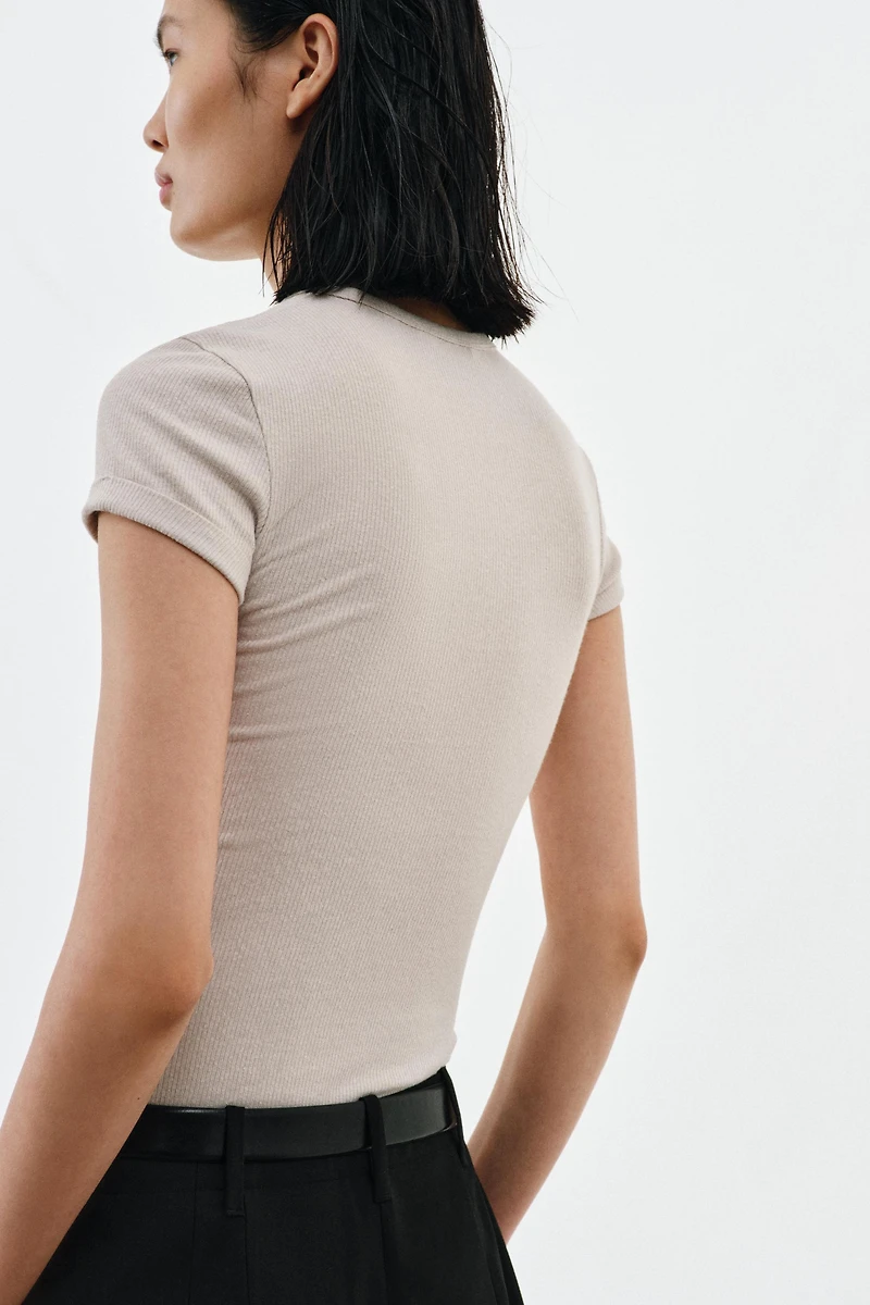 TEE-SHIRT RUSTIQUE AVEC LIN