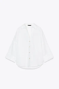 CHEMISE MANCHE LARGE AVEC LIN