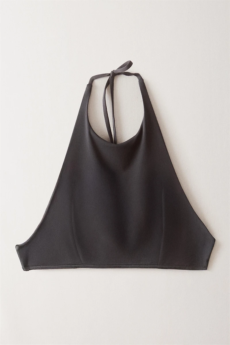 PLAIN HALTER BEACH BIKINI TOP