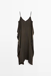 Asymmetrical flowing midi dress