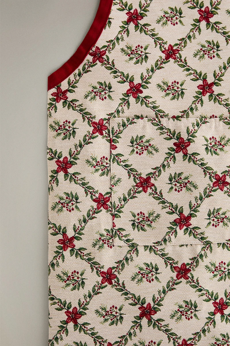 CHRISTMAS FLORAL APRON