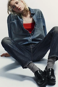 TRF LOW RISE STRAIGHT LEG JEANS