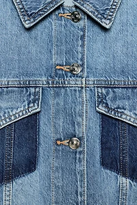 Z1975 CONTRASTING SHORT DENIM JACKET