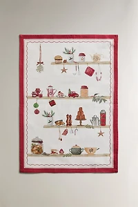 LOT TORCHONS COTON ALIMENTS DE NOËL (LOT DE 2)