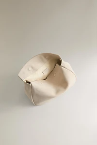SPLIT SUEDE CLUTCH MAKEUP BAG