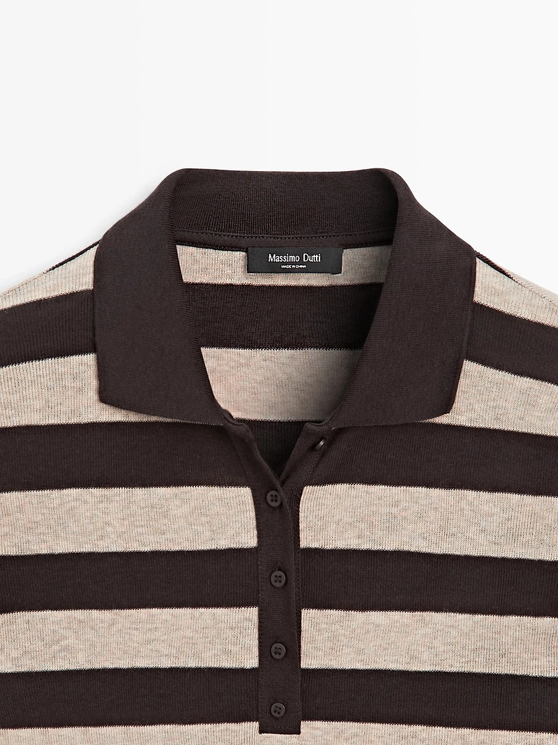 Polo en maille de coton mélangé