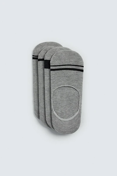 PACK OF 4 STRIPED INVISIBLE SOCKS