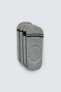 PACK OF 4 STRIPED INVISIBLE SOCKS
