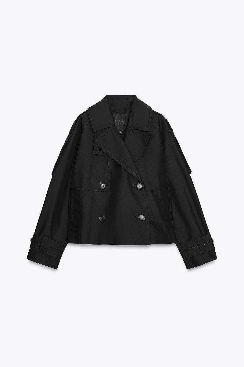 ZW COLLECTION WATER REPELLENT SHORT TRENCH COAT