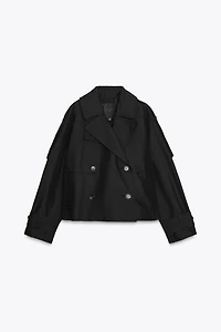 ZW COLLECTION WATER REPELLENT SHORT TRENCH COAT