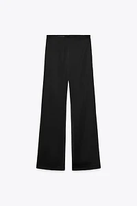 HIGH-WAISTED SATIN PANTS