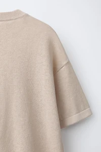 T-SHIRT UNI AVEC LIN ET COTON