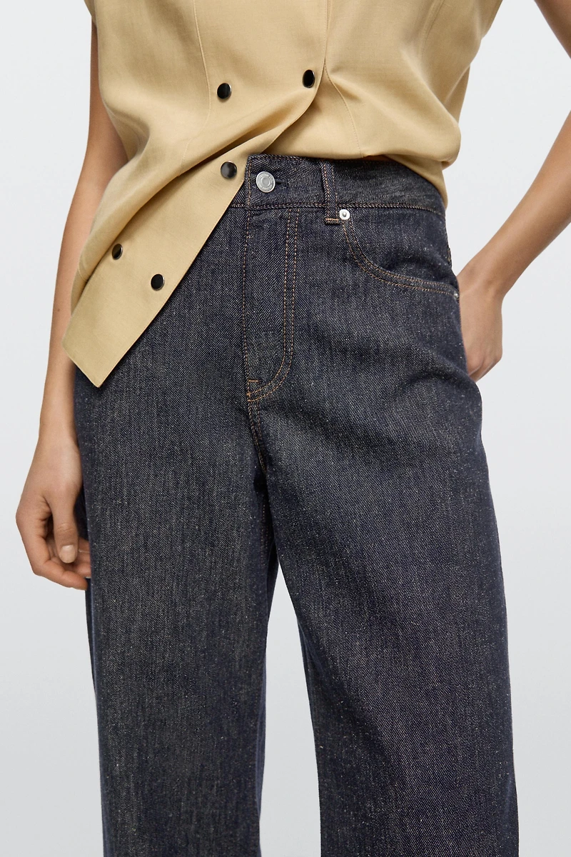 High-waist barrel fit jeans