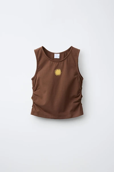 EMBROIDERED CUT-OUT T-SHIRT