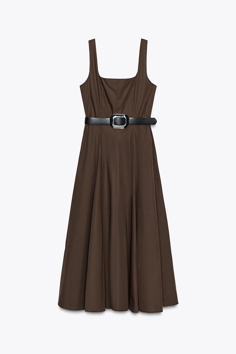 ROBE MI-LONGUE CEINTURE