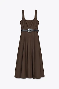 ROBE MI-LONGUE CEINTURE