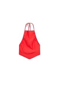 RUCHED HALTER TOP