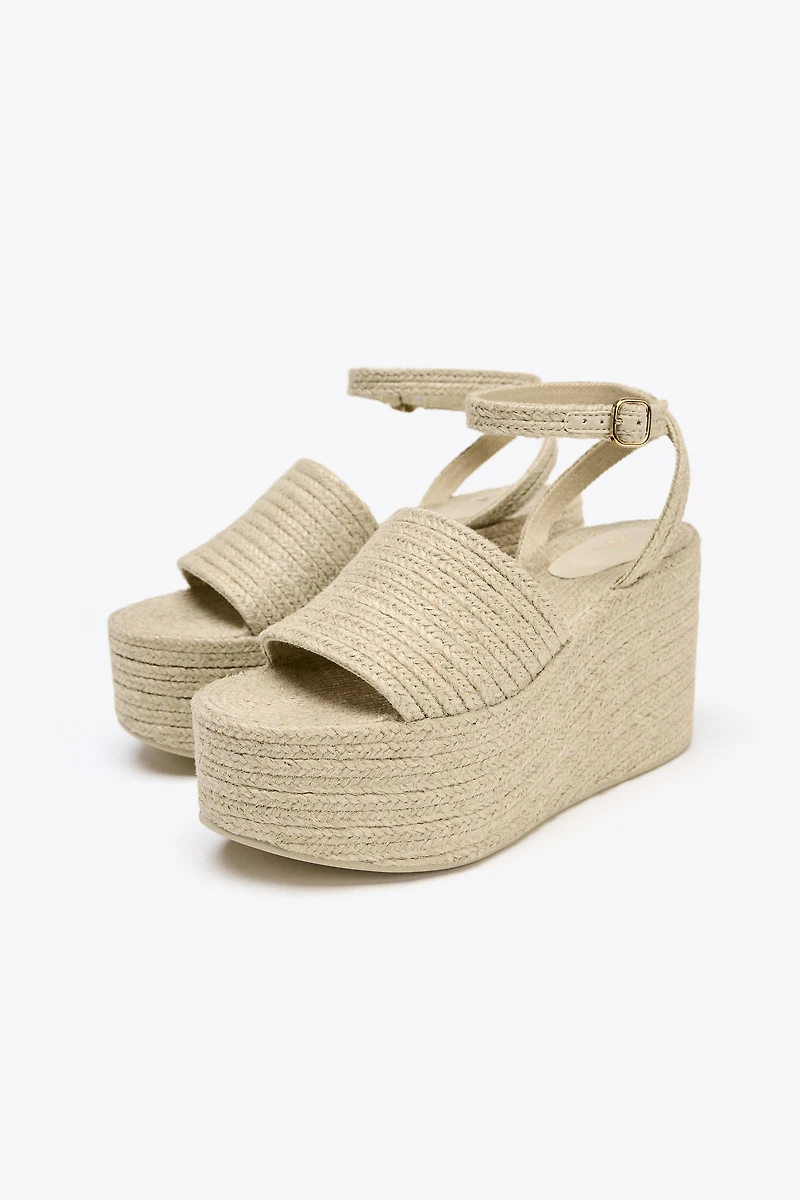 JUTE PLATFORM WEDGES
