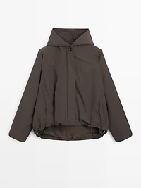Veste bomber à capuche déperlante