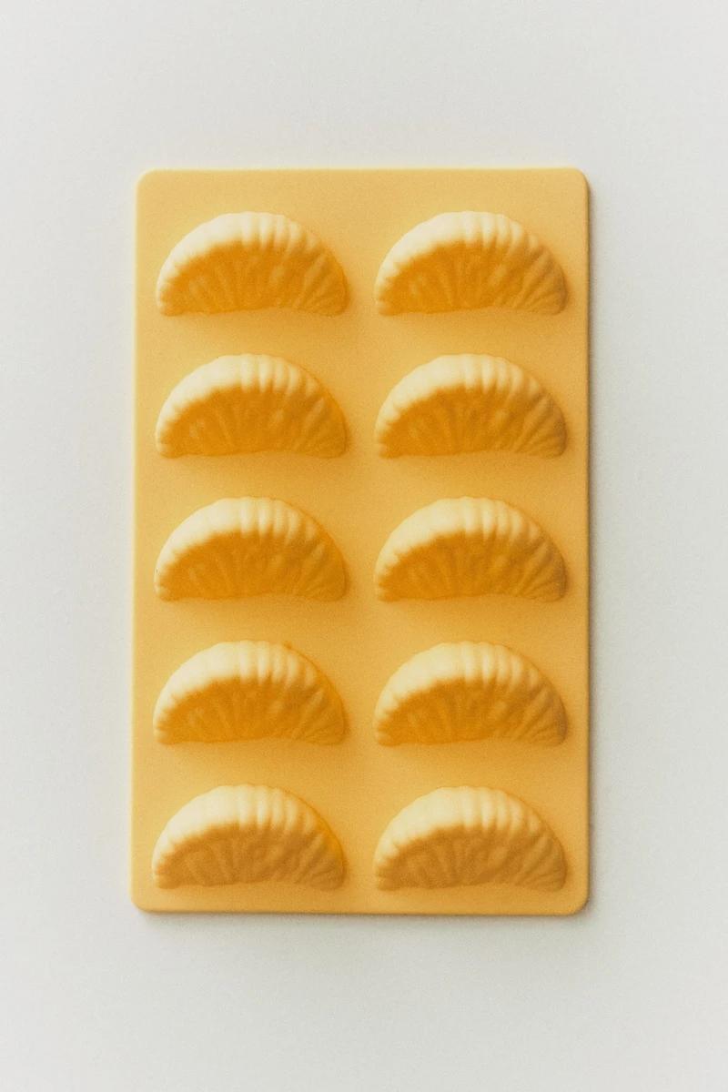 10-CUBE FRUIT SLICE SILICONE ICE TRAY