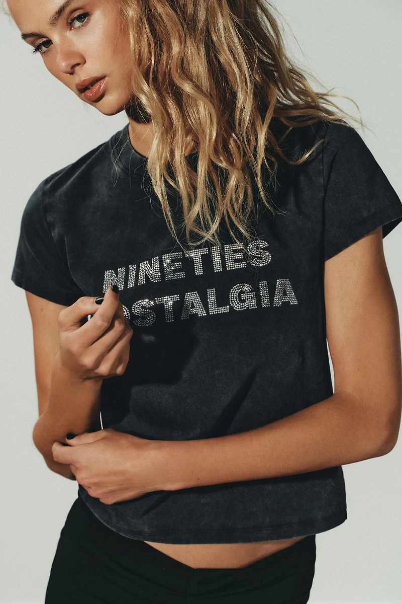 WASHED TEXT T-SHIRT