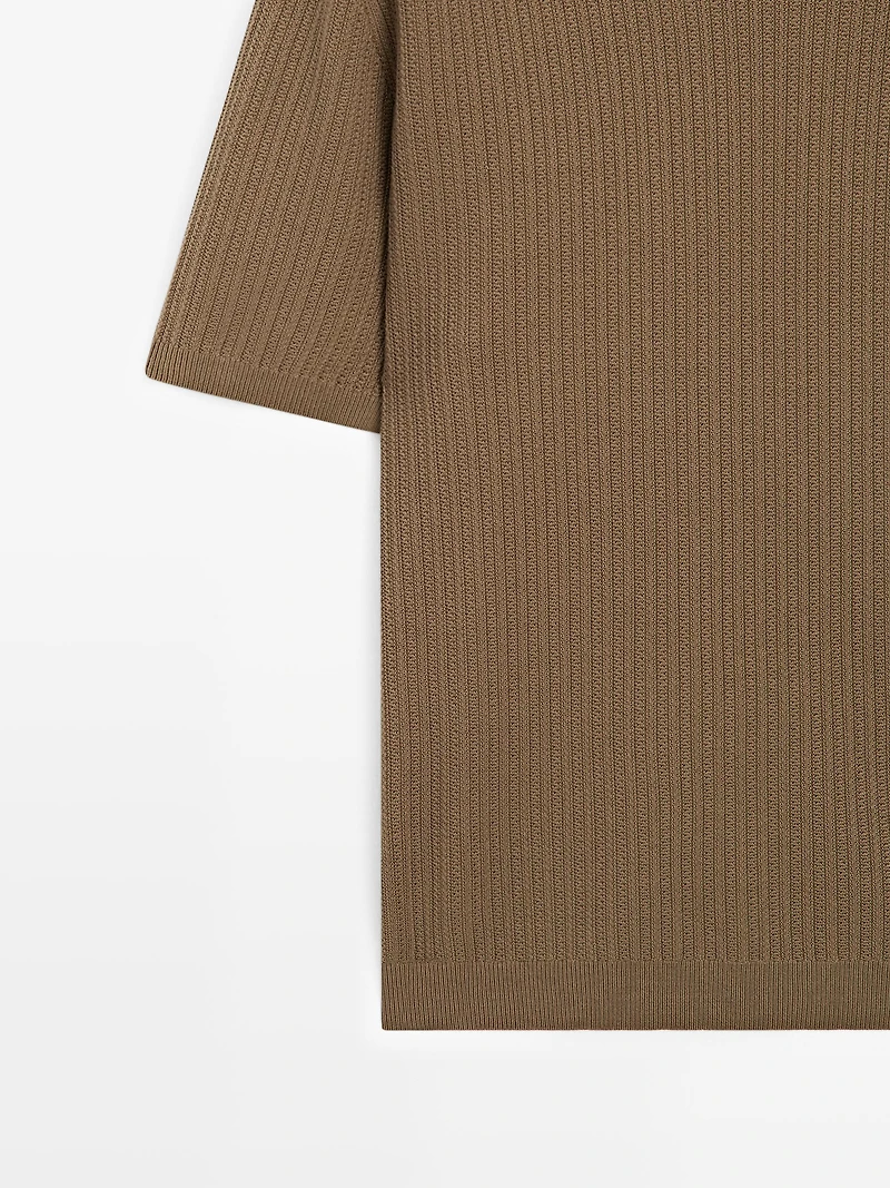 Short sleeve cotton knit T-shirt