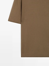 Short sleeve cotton knit T-shirt