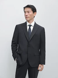 Veste de costume revers crantés