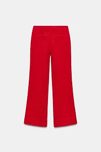 PANTALON DROIT AVEC LIN